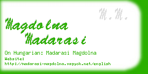 magdolna madarasi business card